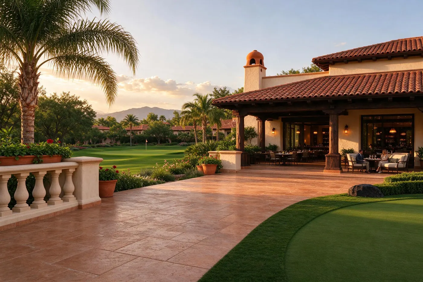 Ambiente de club de golf exclusivo en México